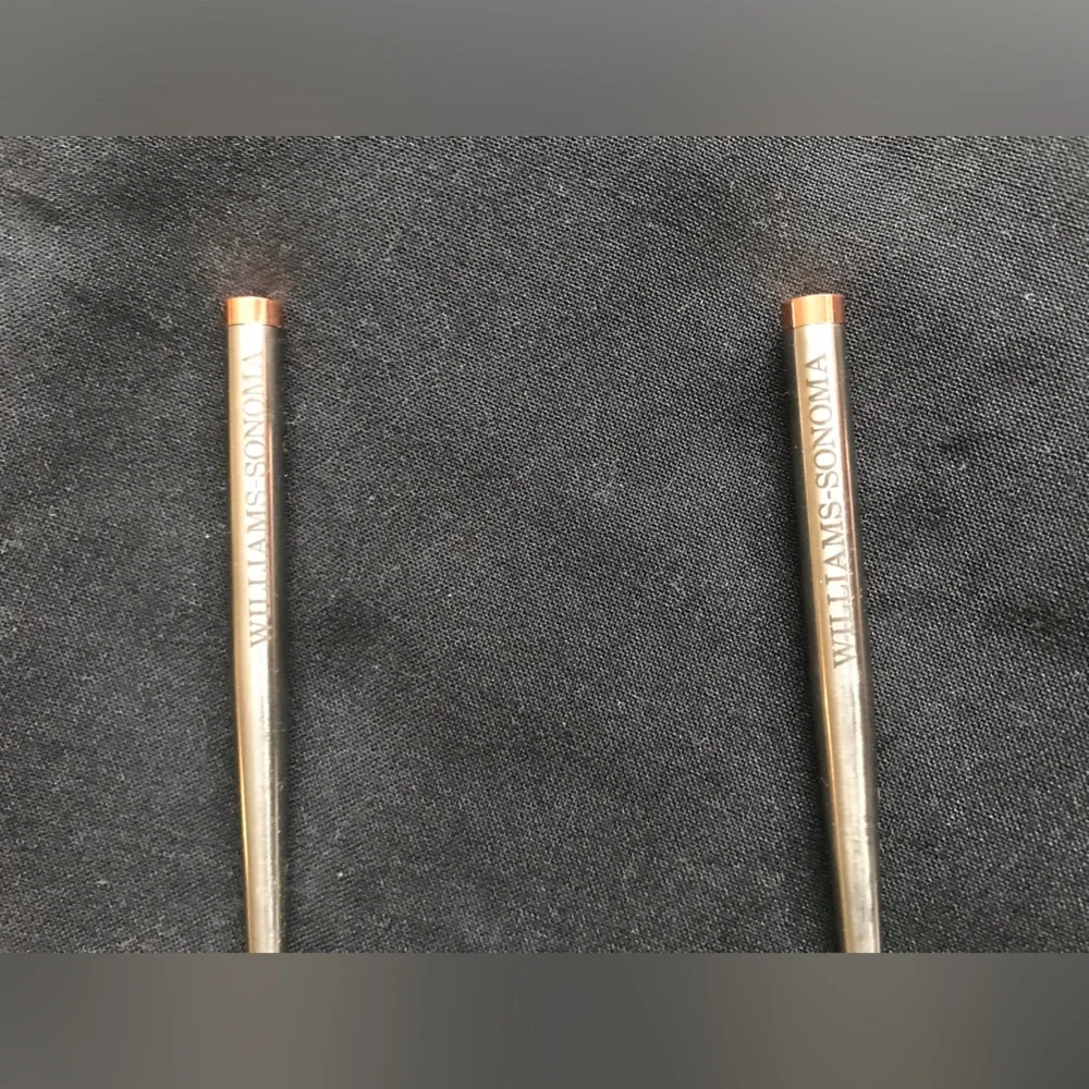 Williams Sonoma Silver Long Bar Spoons Set of 2